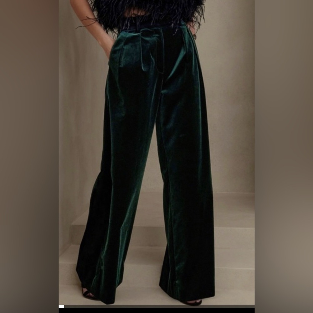 NWT - Banana Republic Velvet Pleated Pant